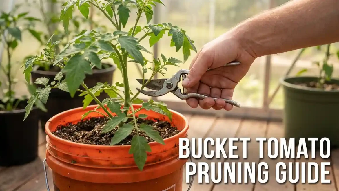 Pruning Tomatoes in 5-Gallon Buckets
