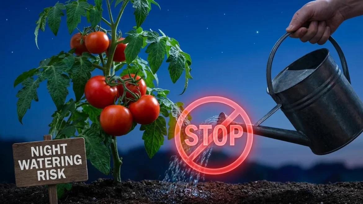 Stop Night Watering: The “Silent Killer” of Tomatoes